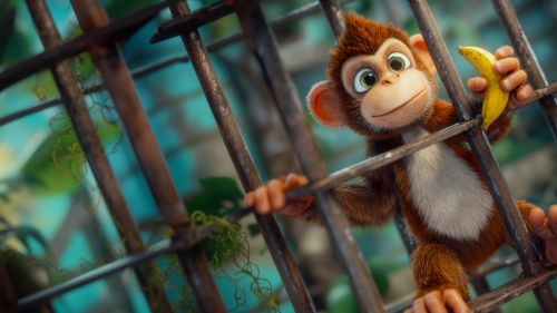 Monkey in the Zoo