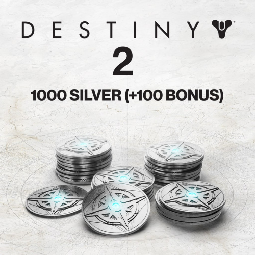 1000 ед. серебра Destiny 2 (+100 ед. в подарок) 1000 ед. серебра Destiny 2 (+100 ед. в подарок)