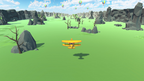 The Colorful Biplane